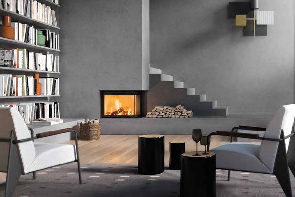 Energy save fireplace Brisach P 75 L two side 2