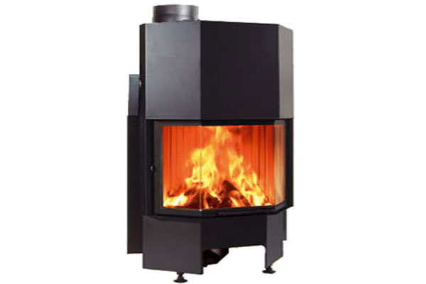 Energy save fireplace polygon AIRFIRE EDILKAMIN