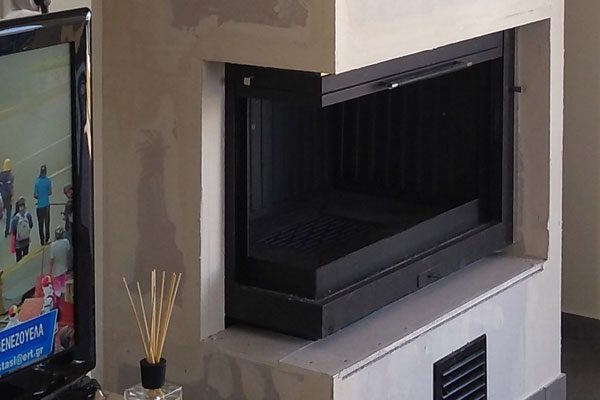 energy save fireplace T 75 two side Misailidis detail 2