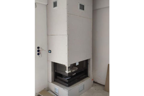 energy save fireplace t  hot air ventilator two sided misailidis in place big side glass