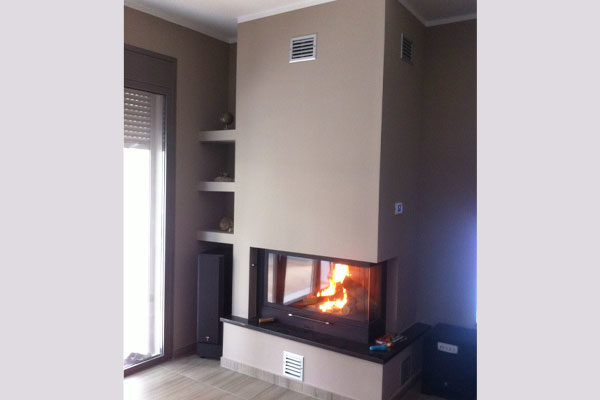 energy save fireplace t  two sided misailidis in place small glass with shelves