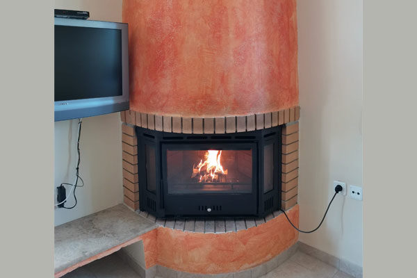 energy save fireplace thermozel polygon in place