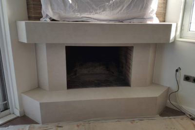 fireplace before clear energy save kasette from thermozel middle placed in corner