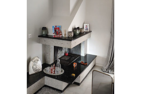 fireplace before the placement of energy save kasette sener corner superkamin