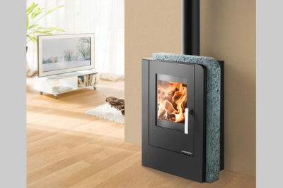 energy save wood stove ARUBA EASY color black and stone soapstone antique 1