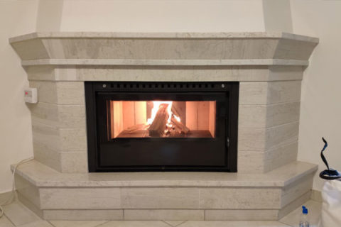 fireplace after superkamin sener insert s middle kasette in place with fire