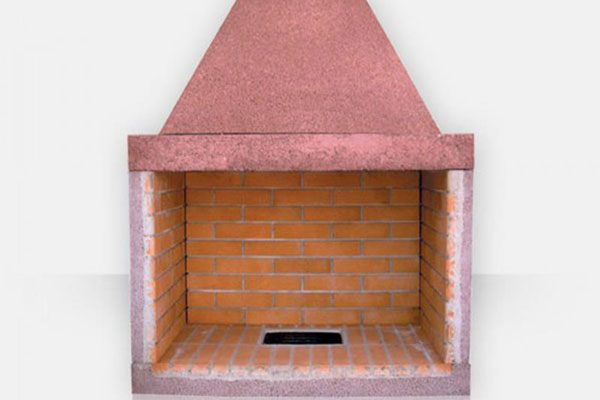 Middle fireplace with firebrick – Economic series