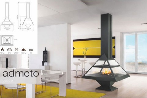 Admeto κεντρικό τζάκι χαρακτηριστικά