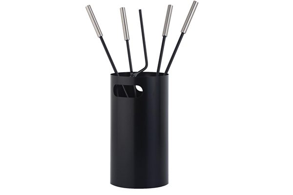 Fireplace accessories bucket with tools K32-1230 black