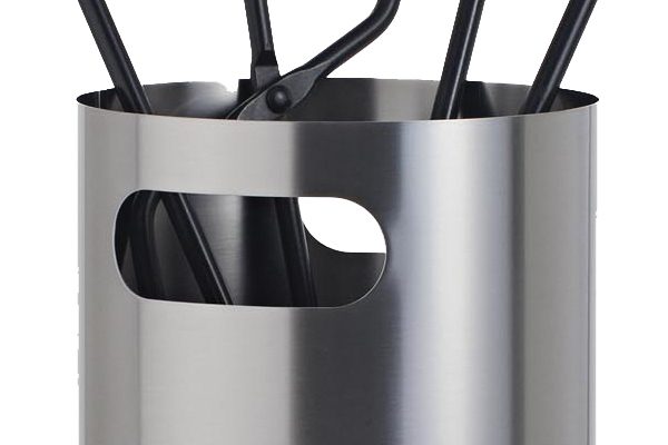 Fireplace accessories bucket with tools K32-1230 Inox details