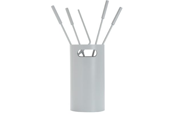 Fireplace accessories bucket with tools K32-1230 ice white