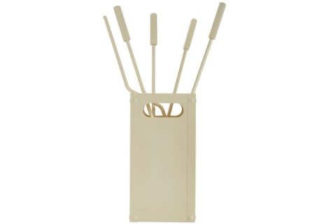 Fireplace accessories bucket with tools Κ34 - 1235 ivory