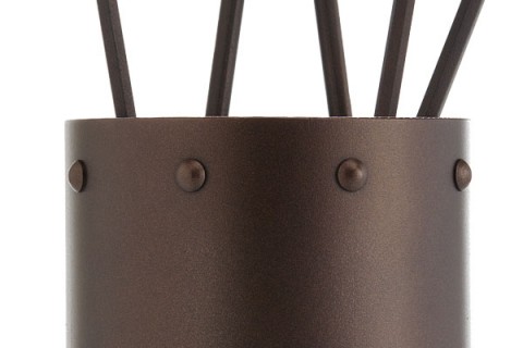 Fireplace accessories bucket with tools Κ05 - 0671 antique rust details