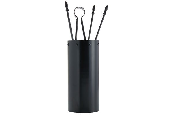 Fireplace accessories bucket with tools Κ05 - 0671 black