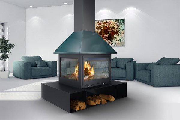 energy save fireplace Sandra center from Traforart natural flow 2