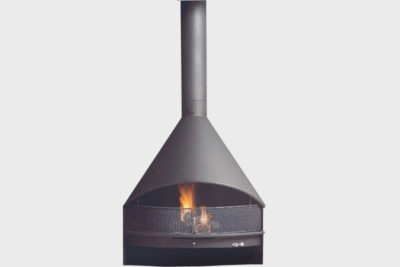 traditional steel fireplace Santiago corner from Traforart