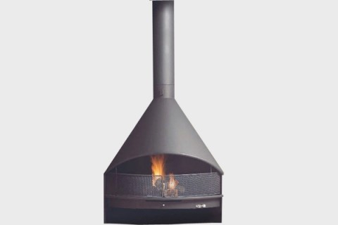 traditional steel fireplace Santiago corner from Traforart