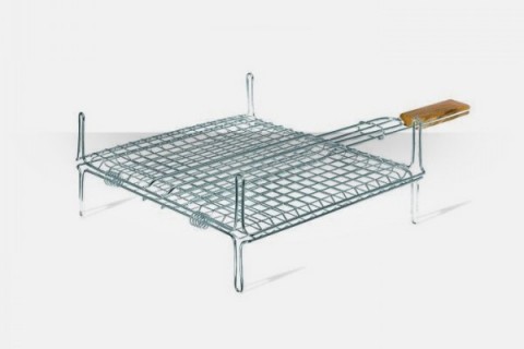 Chromium grills for barbecues with squares