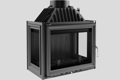 energy save cast iron fireplace Maja three side from Kratki
