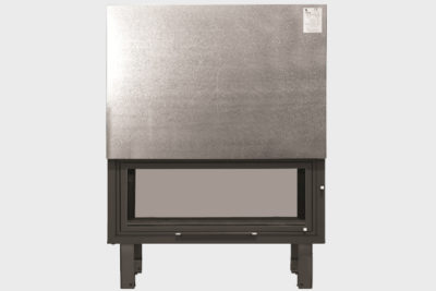energy save steel fireplace T 115 Misailidis see through natural flow