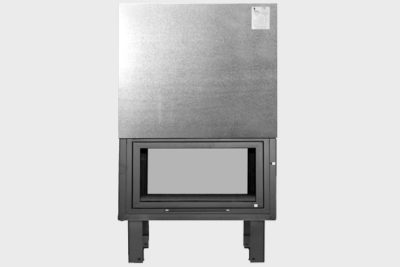 energy save steel fireplace T 75 see through Misailidis natural flow