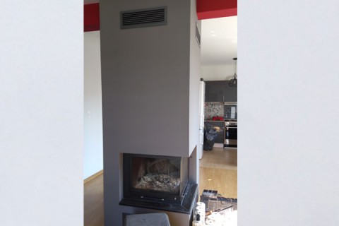 energy save steel fireplace T 60 Misailidis quattro natural flow