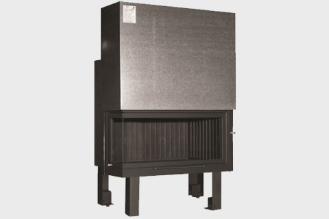 energy save steel fireplace T 90 Misailidis two side natural flow