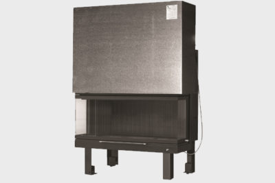 energy save steel fireplace T 90 Misailidis three side natural flow
