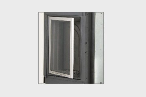 Energy save fireplace PLANO EFH 550 middle caminodesign ( ΙΝΟΧ door )