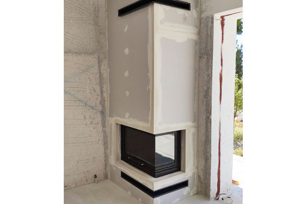 energy save fireplace natural flow caminodesign ql  two side