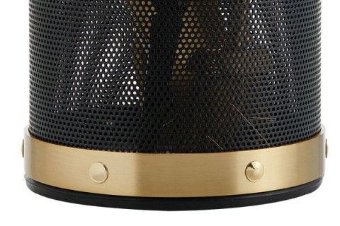 Fireplace accessories bucket with tools Κ16 - 1200 black - oro mat details
