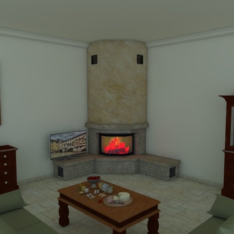 polygon fireplace 4
