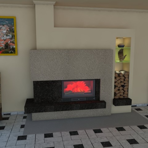 middle fireplace 11
