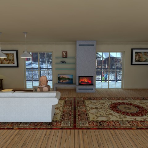 2 face fireplace 205
