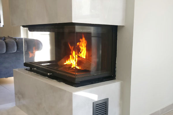 energy save fireplace tf  camino design three sided right view