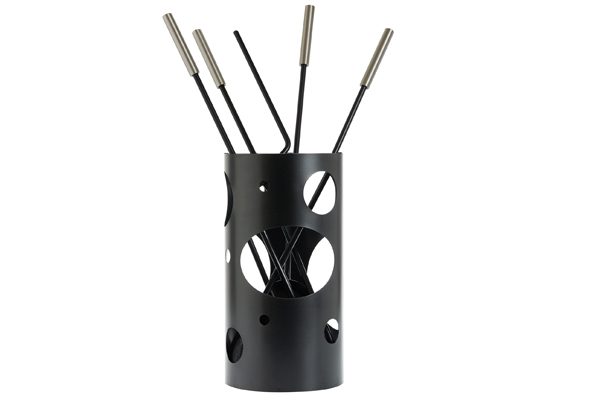 Fireplace accessories bucket with tools K30-1230 black