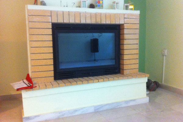 middle fireplace after energy save cassette invicta vision totale  topothetisi energeiakis kasetas
