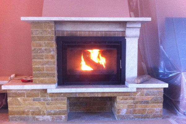 energy kasette invicta grand angle in fireplace after installation