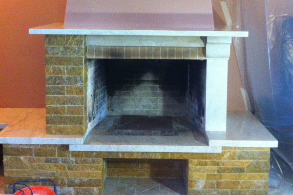 energy kasette invicta grand angle in fireplace before installation