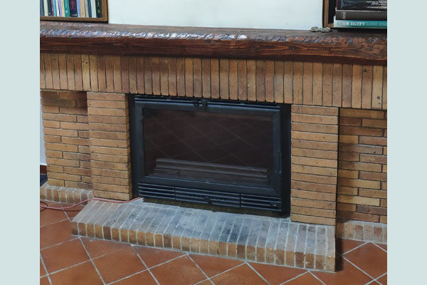 fireplace after the placement of energy save kasette gv  invicta