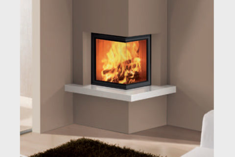energy save fireplace windo   edilkamin in place