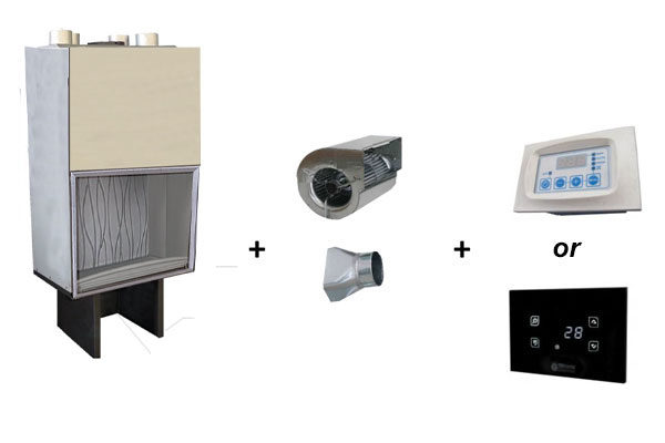 complete kit nvicta fireplace aero for sliding door