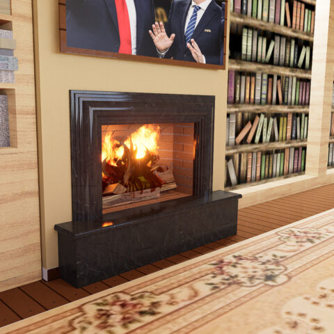 middle fireplace 12