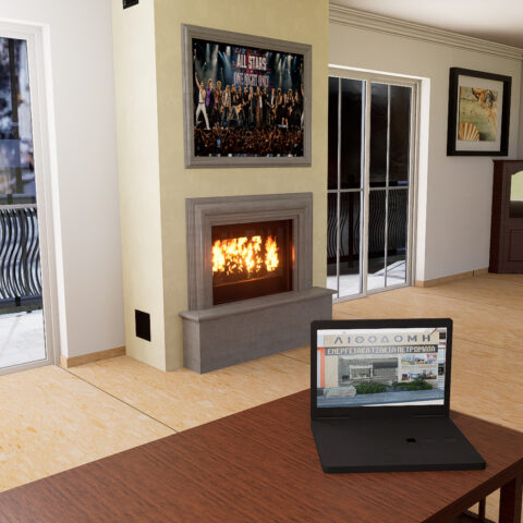 middle fireplace 201
