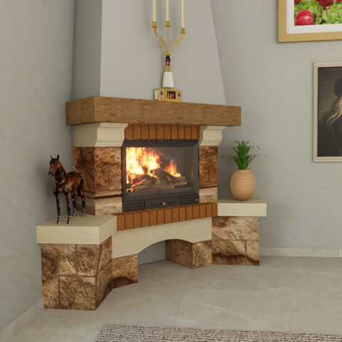 middle fireplace 8 in angle
