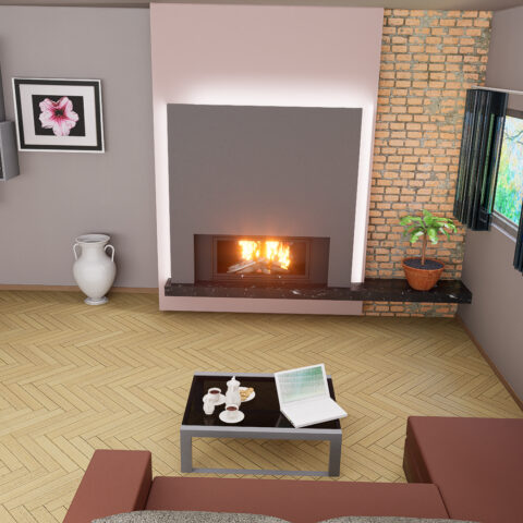 middle fireplace 9